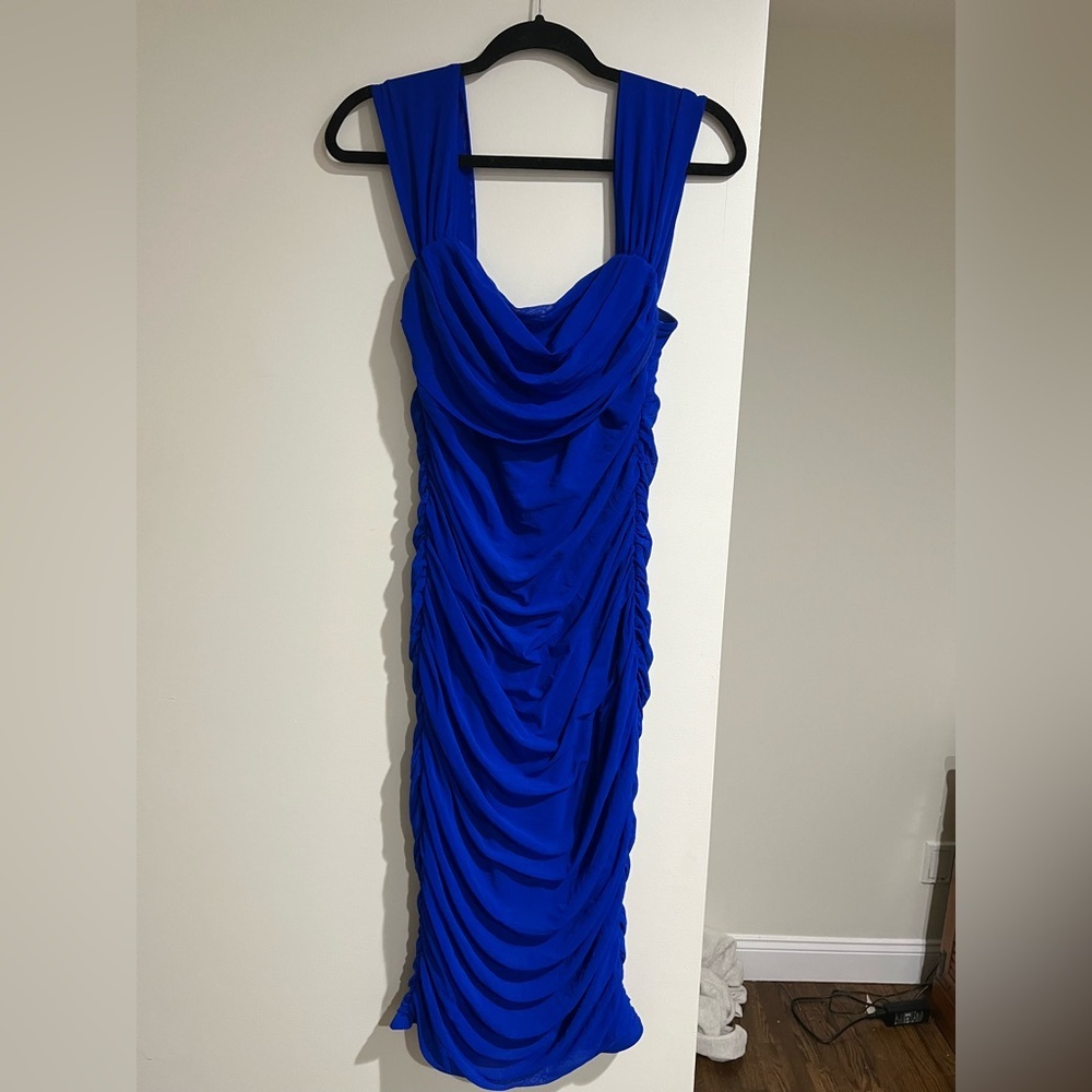 PRETTYGARDEN Women's Summer Off The Shoulder Ruched Bodycon Dress Size XL - Picture 3 of 9